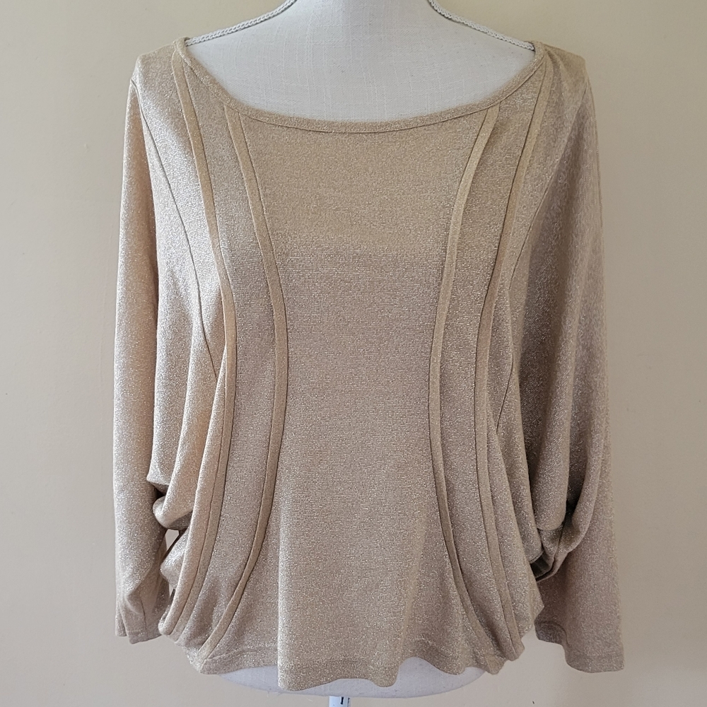 Nico LA gold dolman blouse size medium